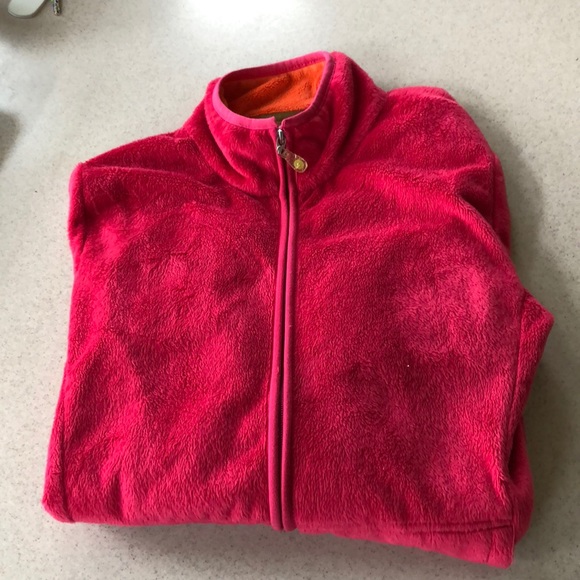 dakini Tops - Dakini Redish Pink Fuzzy Zip-Up